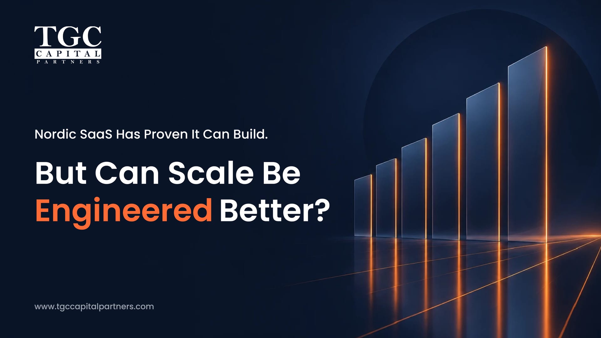 Nordic SaaS Has Proven It Can Build - But Can Scale Be Engineered Better - title graphic with an upward stepped growth chart